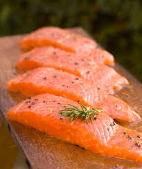 Salmon. Lovely stuff. Raw, or steamed. Not fried. Use in fish cakes if made with sweet potatoes. 