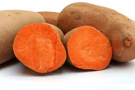 Sweet potatoes. Great with cheese, also great as oven baked chips. 